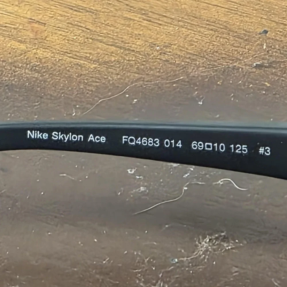 Nike Skylon Ace Sunglasses Mens 69-10-125 Black Blue Tinted Shield FQ4683-014